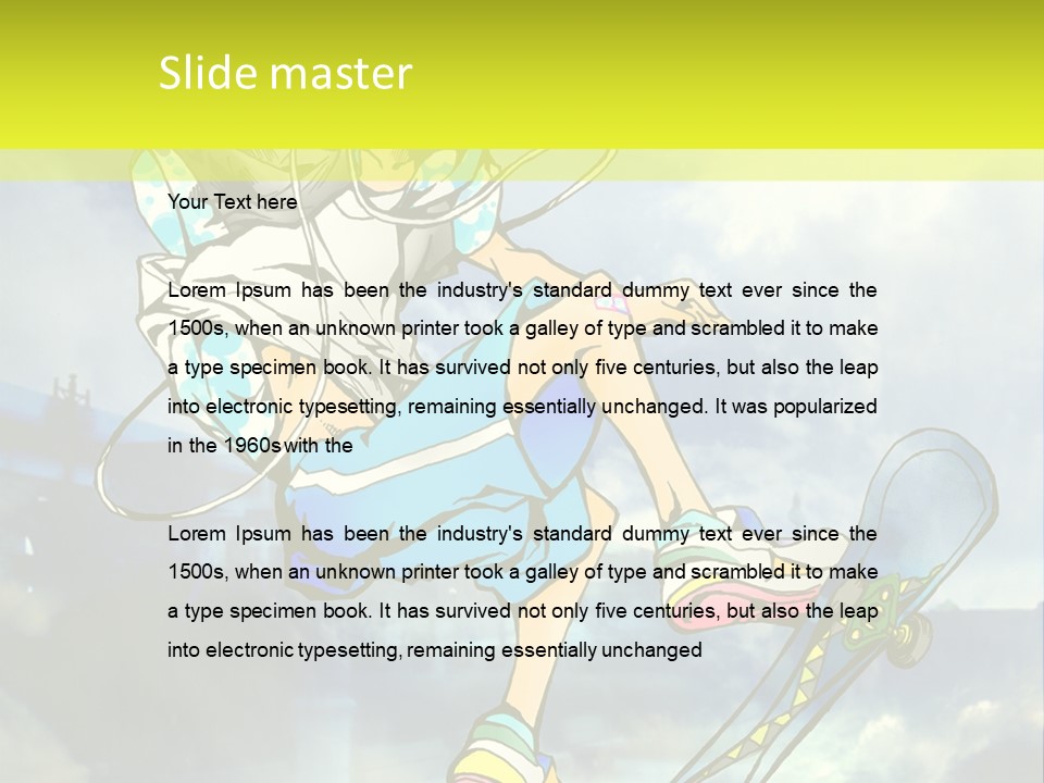 A Person On A Skateboard In The Air PowerPoint Template