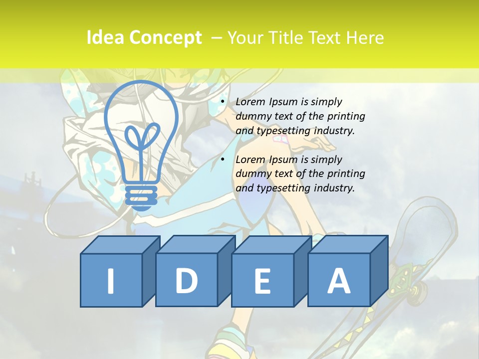 A Person On A Skateboard In The Air PowerPoint Template