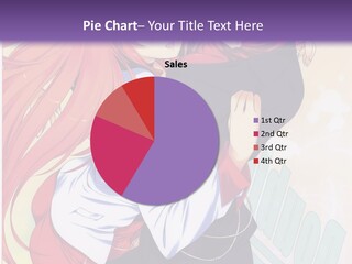 A Couple Of Anime Girls Hugging In Front Of A Purple Background PowerPoint Template