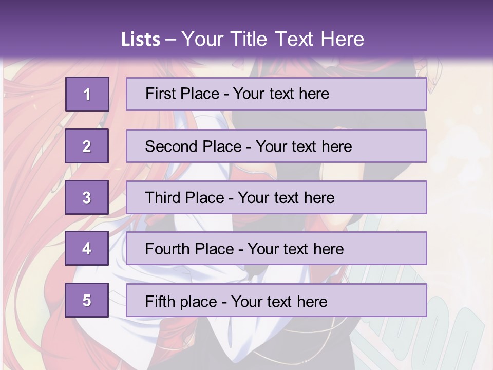 A Couple Of Anime Girls Hugging In Front Of A Purple Background PowerPoint Template