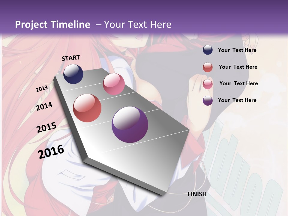 A Couple Of Anime Girls Hugging In Front Of A Purple Background PowerPoint Template