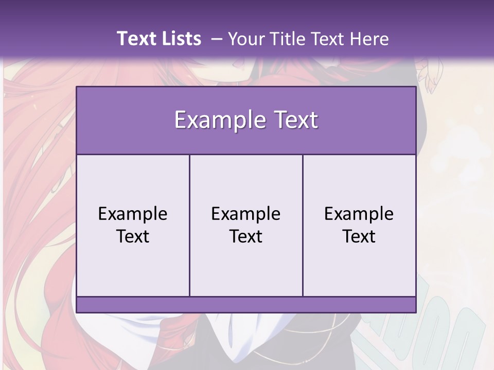 A Couple Of Anime Girls Hugging In Front Of A Purple Background PowerPoint Template