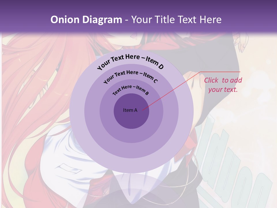 A Couple Of Anime Girls Hugging In Front Of A Purple Background PowerPoint Template