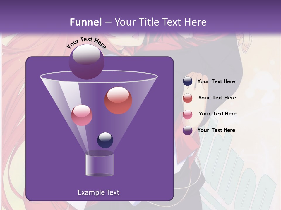 A Couple Of Anime Girls Hugging In Front Of A Purple Background PowerPoint Template