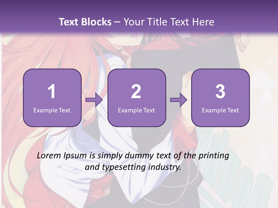 A Couple Of Anime Girls Hugging In Front Of A Purple Background PowerPoint Template