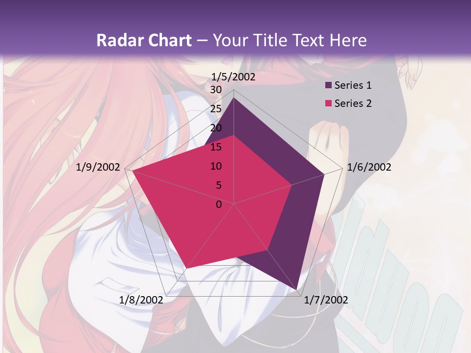 A Couple Of Anime Girls Hugging In Front Of A Purple Background PowerPoint Template