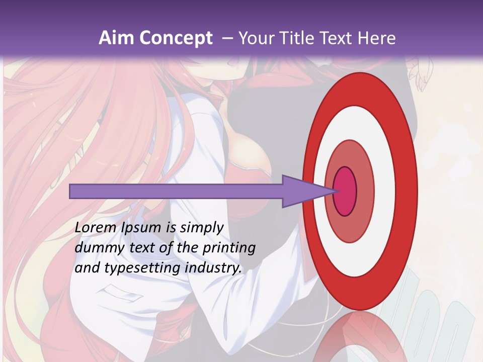 A Couple Of Anime Girls Hugging In Front Of A Purple Background PowerPoint Template