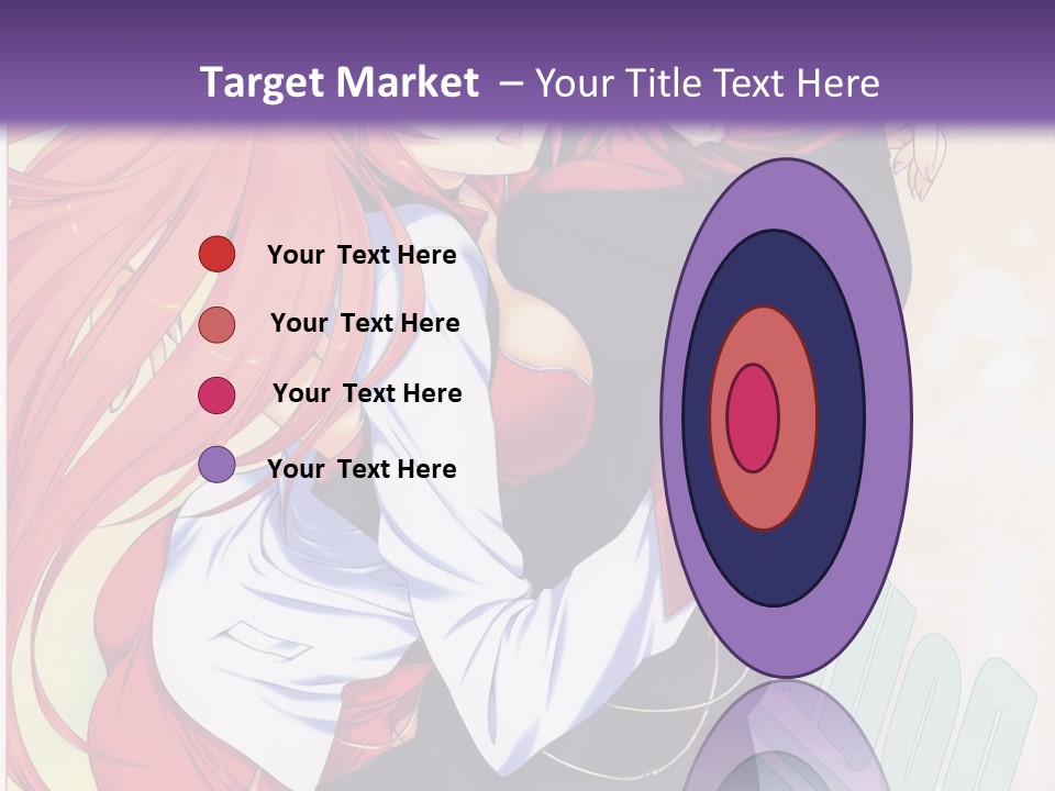 A Couple Of Anime Girls Hugging In Front Of A Purple Background PowerPoint Template