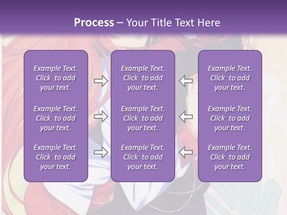 A Couple Of Anime Girls Hugging In Front Of A Purple Background PowerPoint Template