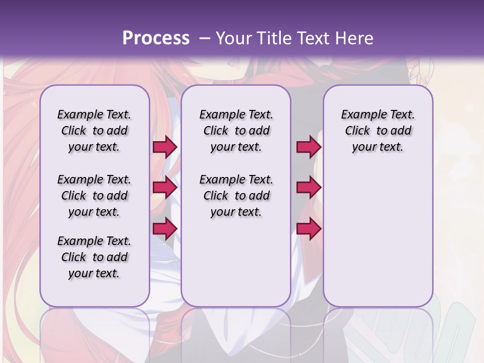 A Couple Of Anime Girls Hugging In Front Of A Purple Background PowerPoint Template
