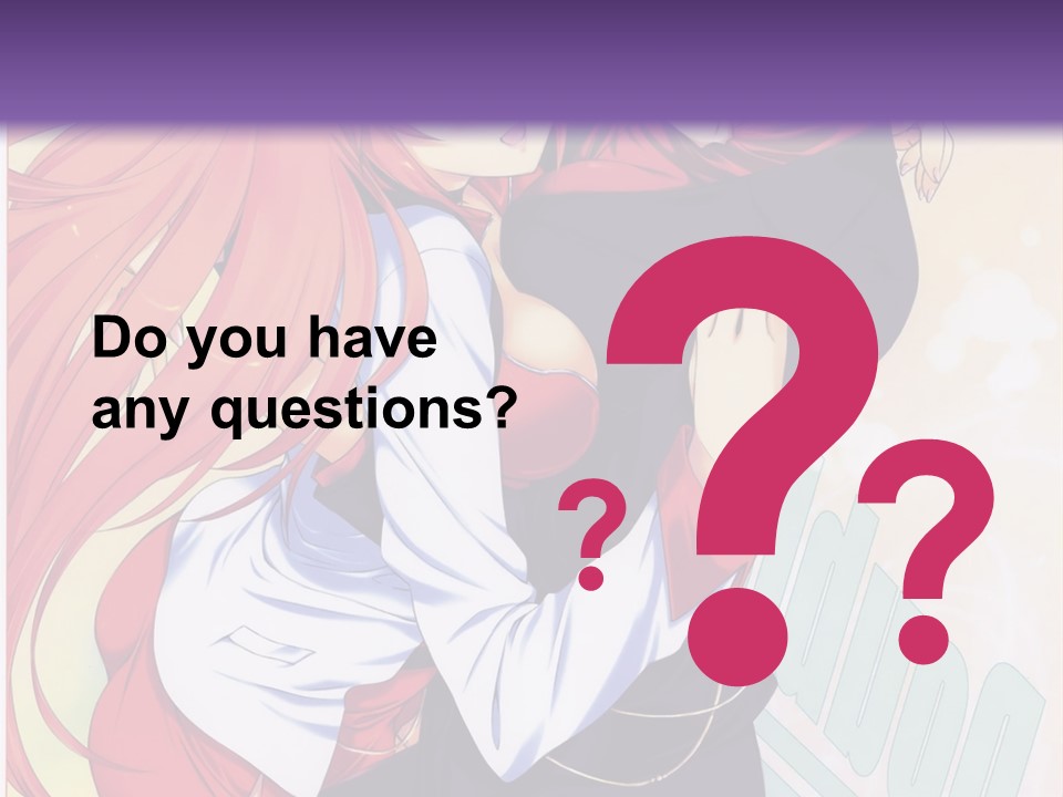 A Couple Of Anime Girls Hugging In Front Of A Purple Background PowerPoint Template