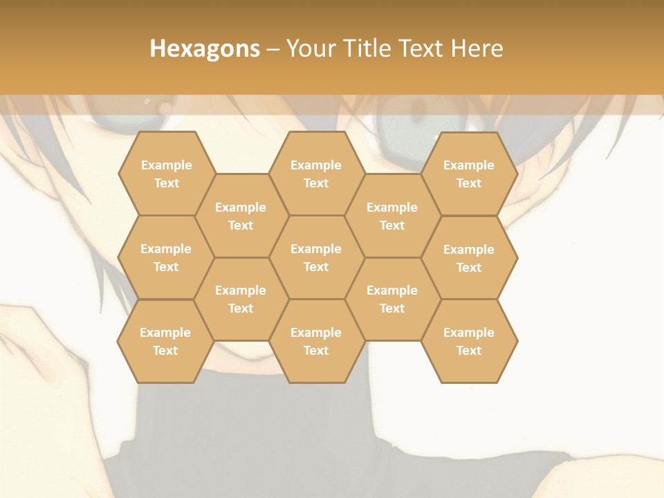 An Anime Character With Blue Hair And Blue Eyes PowerPoint Template