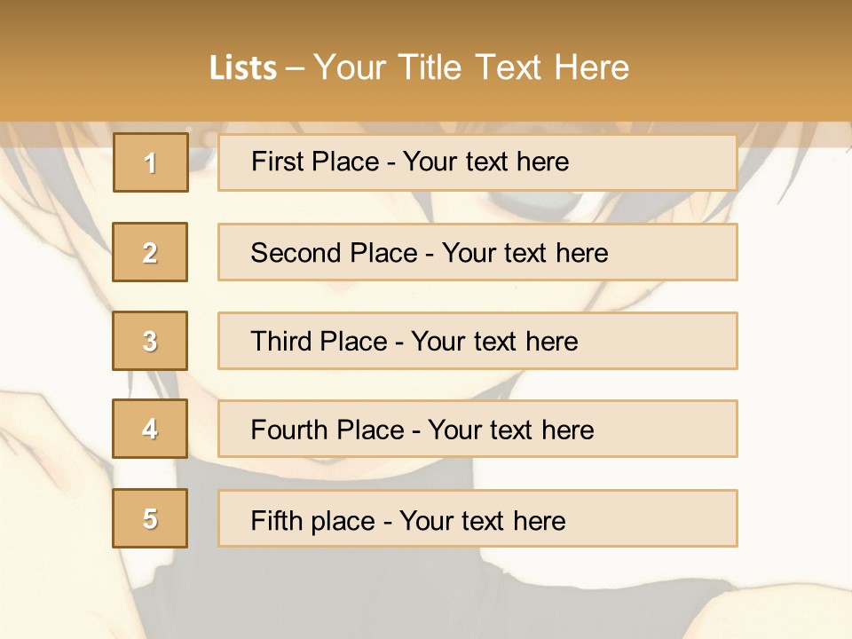 An Anime Character With Blue Hair And Blue Eyes PowerPoint Template