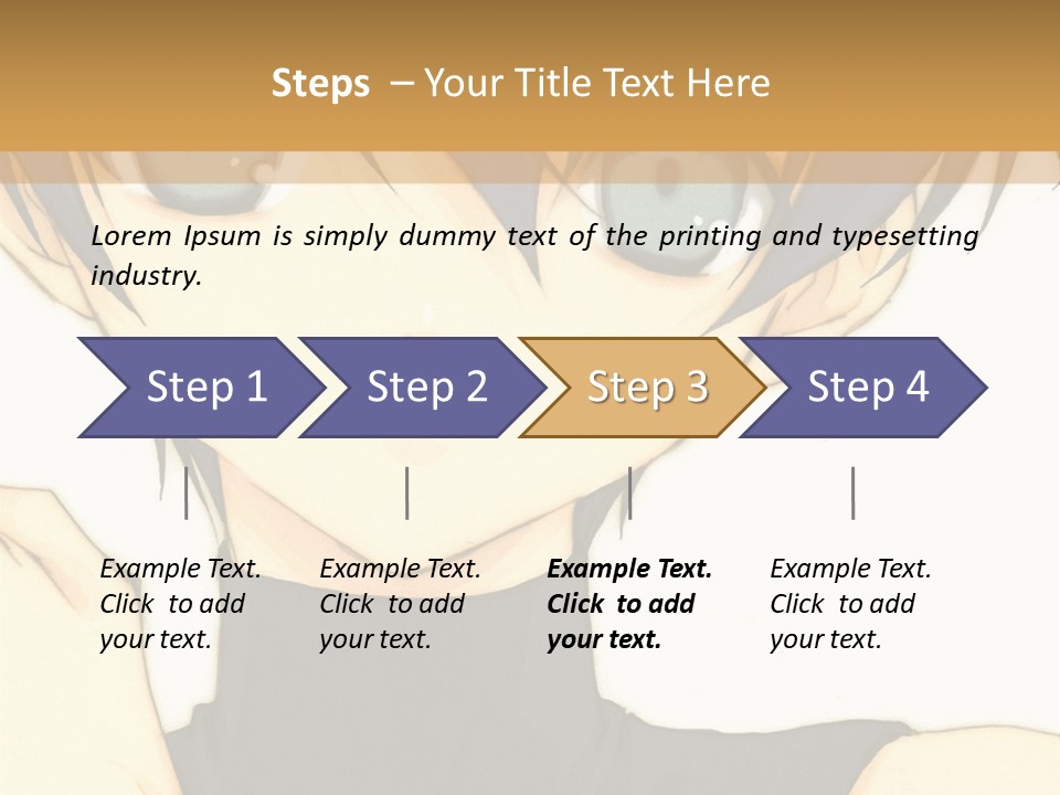 An Anime Character With Blue Hair And Blue Eyes PowerPoint Template