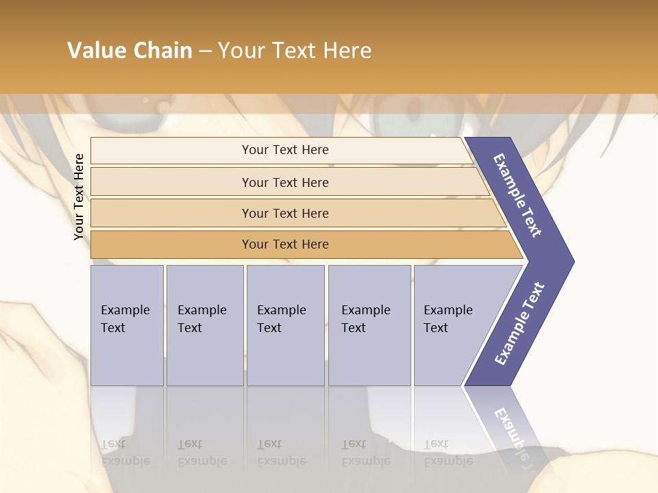 An Anime Character With Blue Hair And Blue Eyes PowerPoint Template