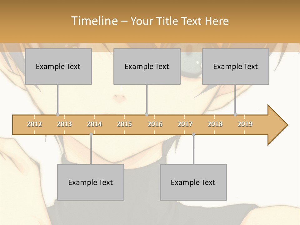 An Anime Character With Blue Hair And Blue Eyes PowerPoint Template