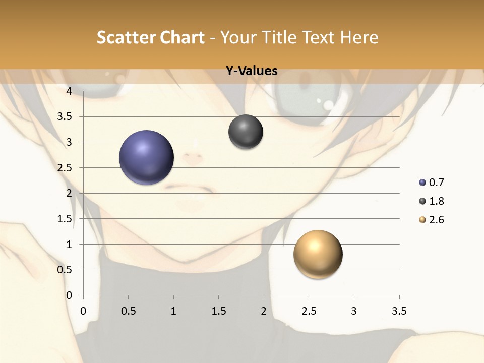 An Anime Character With Blue Hair And Blue Eyes PowerPoint Template