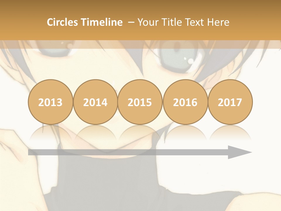 An Anime Character With Blue Hair And Blue Eyes PowerPoint Template