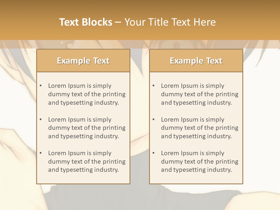 An Anime Character With Blue Hair And Blue Eyes PowerPoint Template