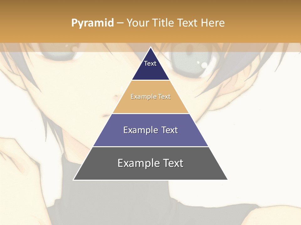 An Anime Character With Blue Hair And Blue Eyes PowerPoint Template