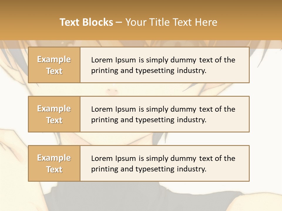 An Anime Character With Blue Hair And Blue Eyes PowerPoint Template