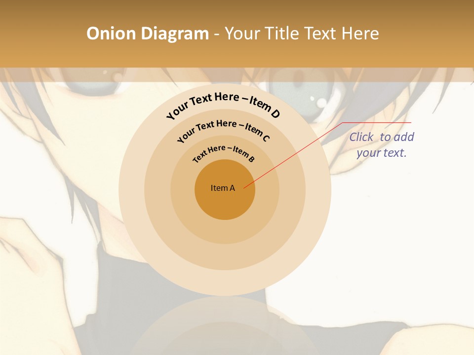 An Anime Character With Blue Hair And Blue Eyes PowerPoint Template