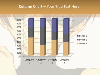 An Anime Character With Blue Hair And Blue Eyes PowerPoint Template