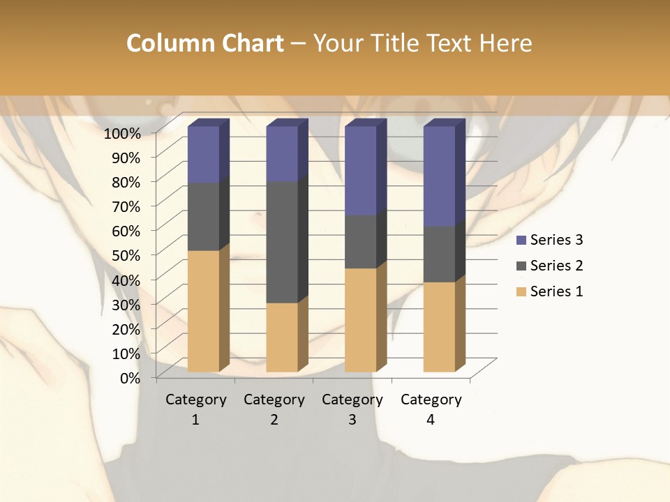 An Anime Character With Blue Hair And Blue Eyes PowerPoint Template