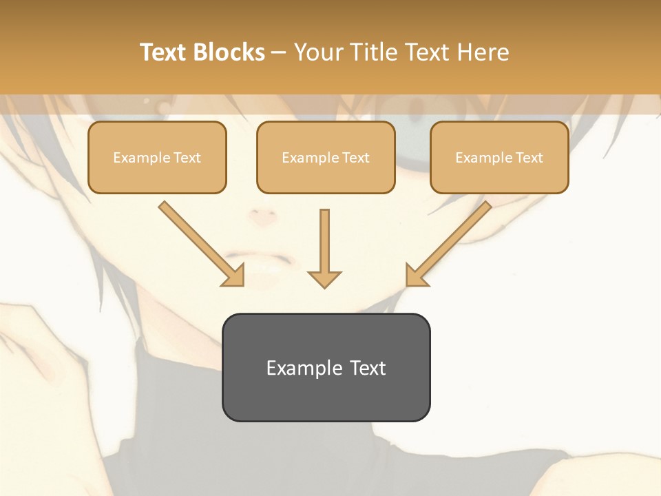 An Anime Character With Blue Hair And Blue Eyes PowerPoint Template