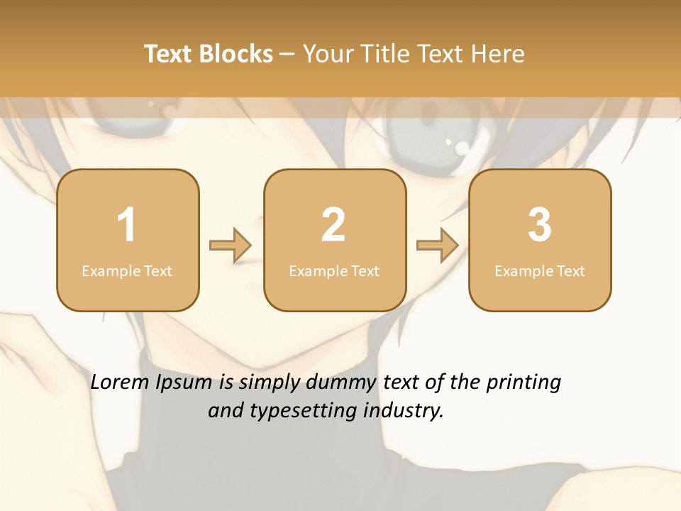 An Anime Character With Blue Hair And Blue Eyes PowerPoint Template