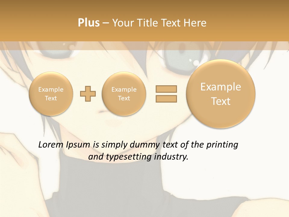 An Anime Character With Blue Hair And Blue Eyes PowerPoint Template