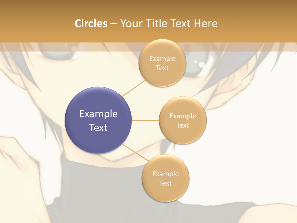 An Anime Character With Blue Hair And Blue Eyes PowerPoint Template