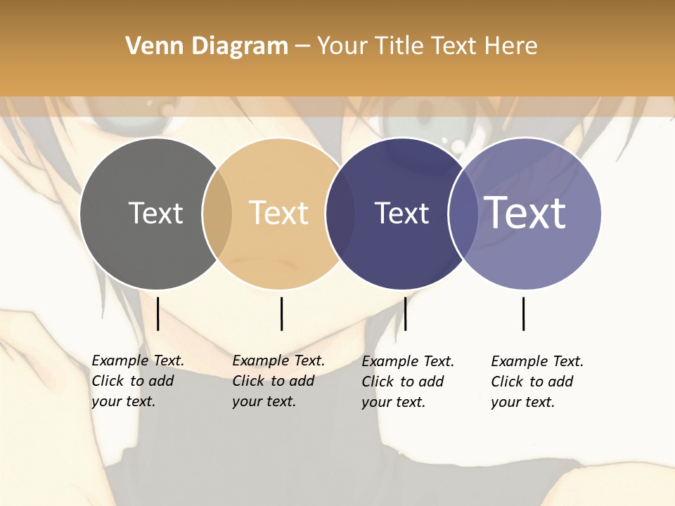 An Anime Character With Blue Hair And Blue Eyes PowerPoint Template