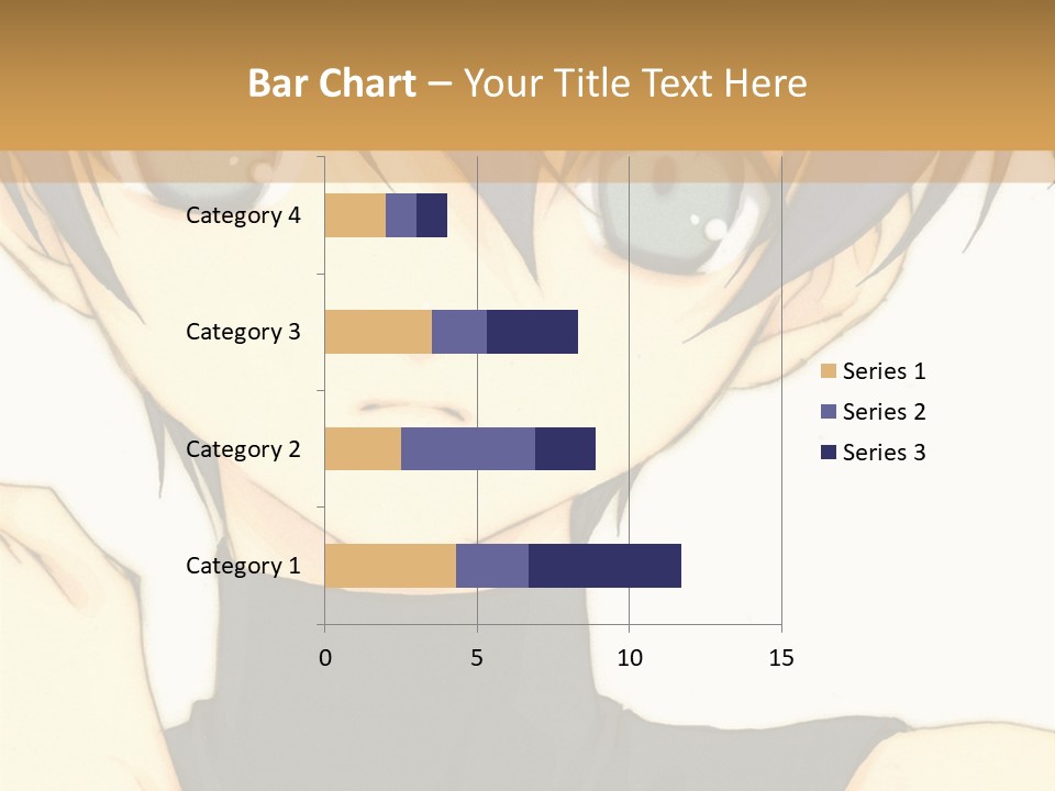 An Anime Character With Blue Hair And Blue Eyes PowerPoint Template