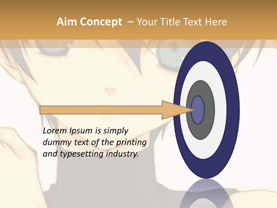 An Anime Character With Blue Hair And Blue Eyes PowerPoint Template