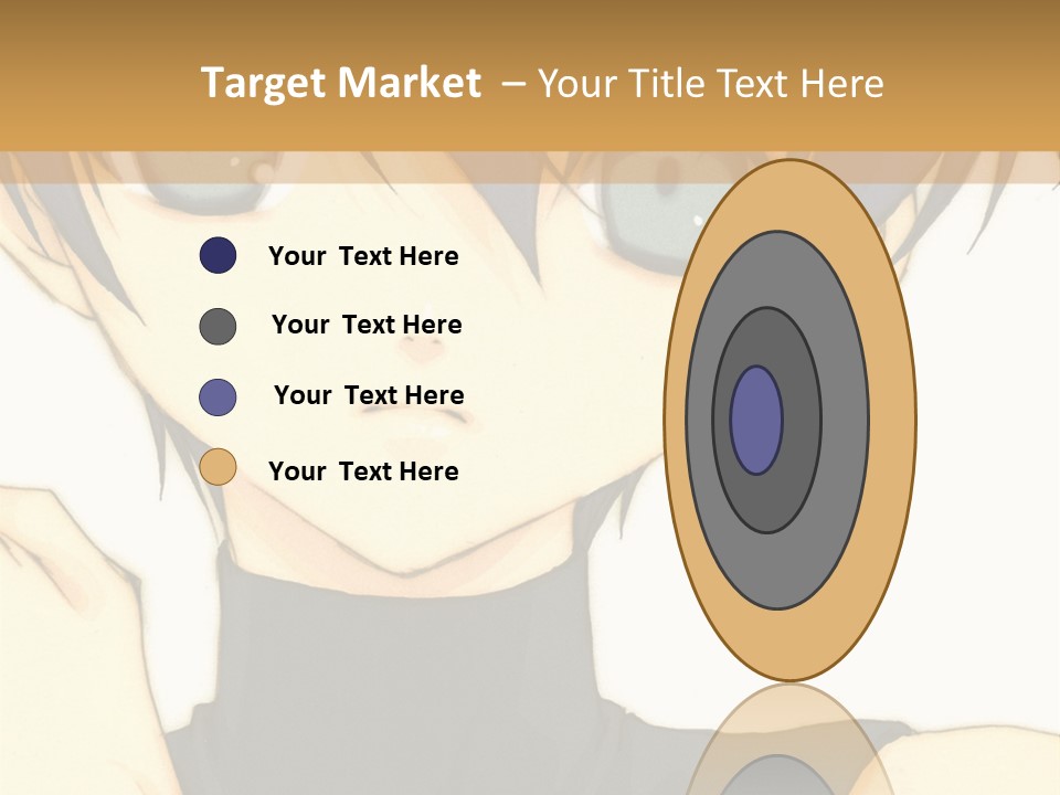 An Anime Character With Blue Hair And Blue Eyes PowerPoint Template