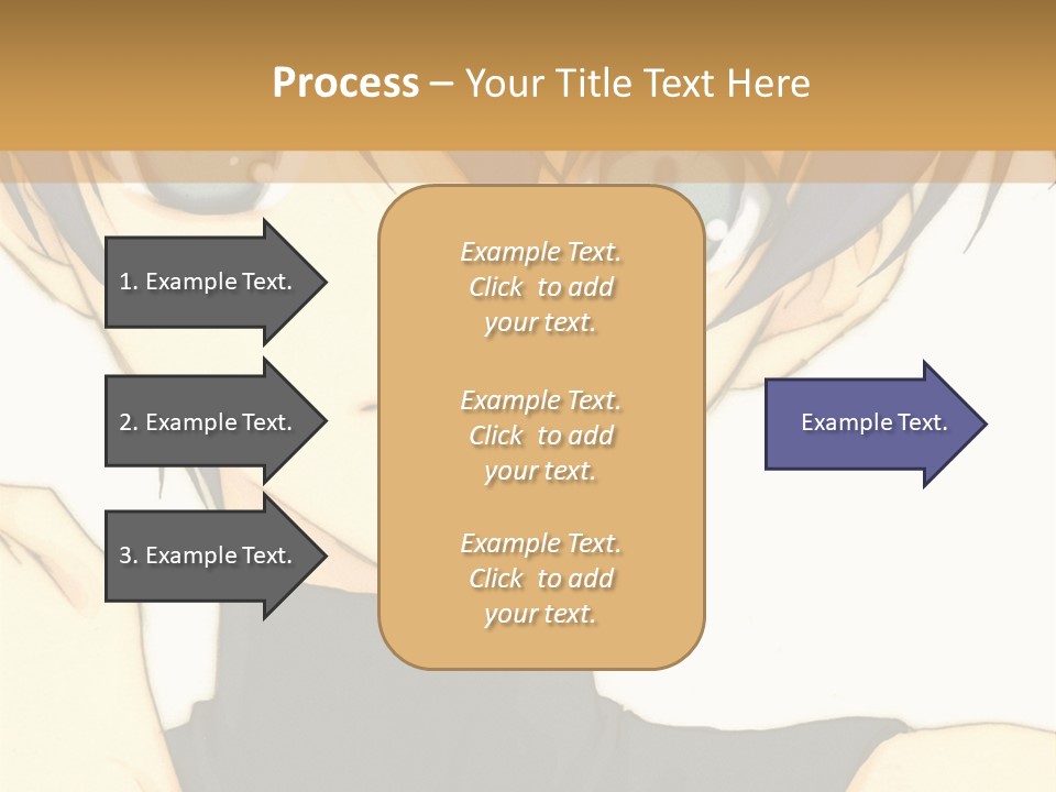An Anime Character With Blue Hair And Blue Eyes PowerPoint Template