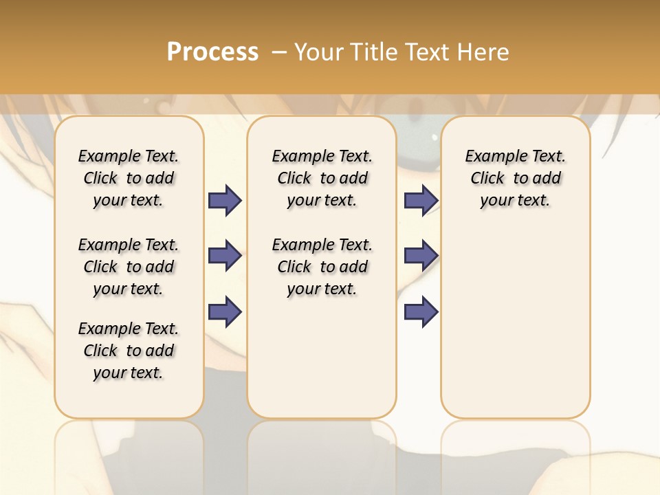 An Anime Character With Blue Hair And Blue Eyes PowerPoint Template