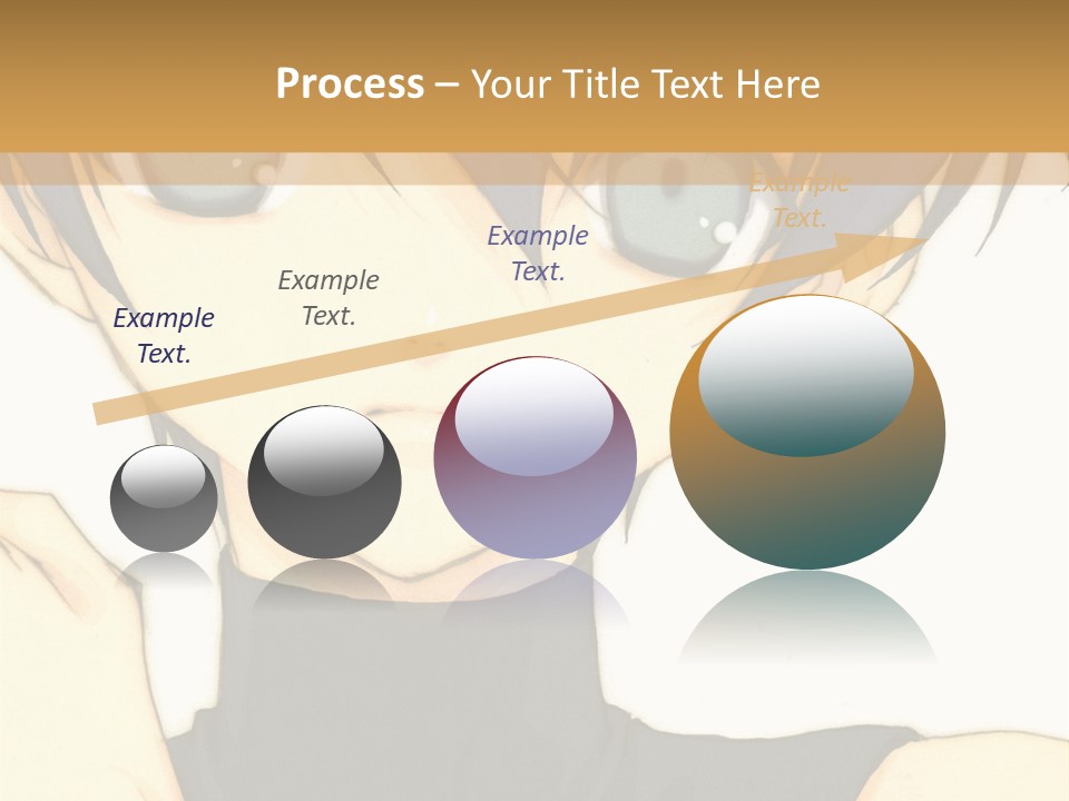 An Anime Character With Blue Hair And Blue Eyes PowerPoint Template