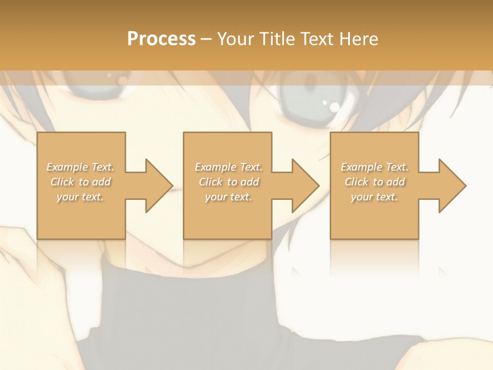 An Anime Character With Blue Hair And Blue Eyes PowerPoint Template