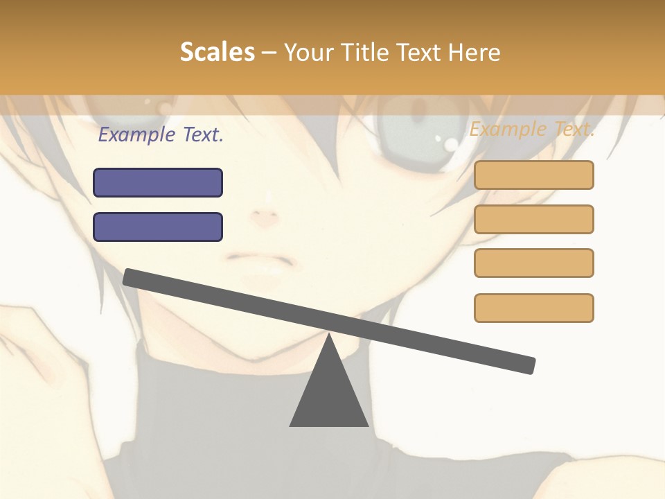 An Anime Character With Blue Hair And Blue Eyes PowerPoint Template