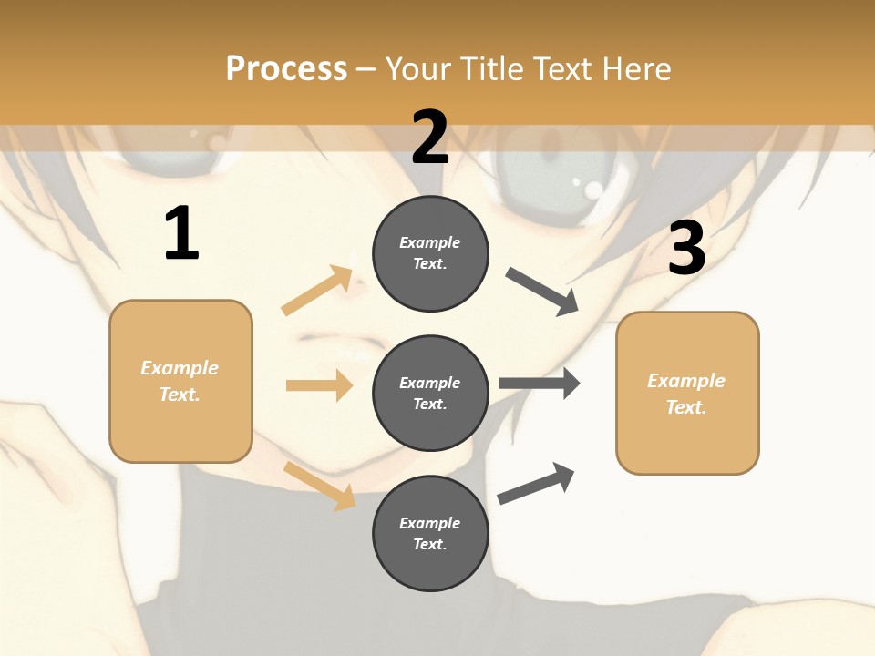 An Anime Character With Blue Hair And Blue Eyes PowerPoint Template