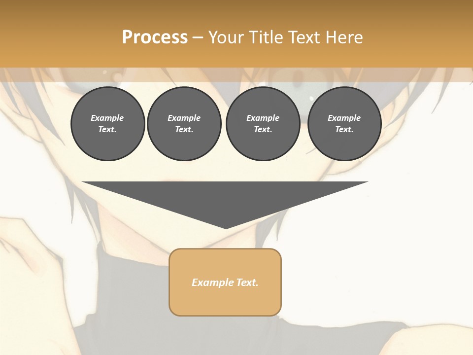 An Anime Character With Blue Hair And Blue Eyes PowerPoint Template
