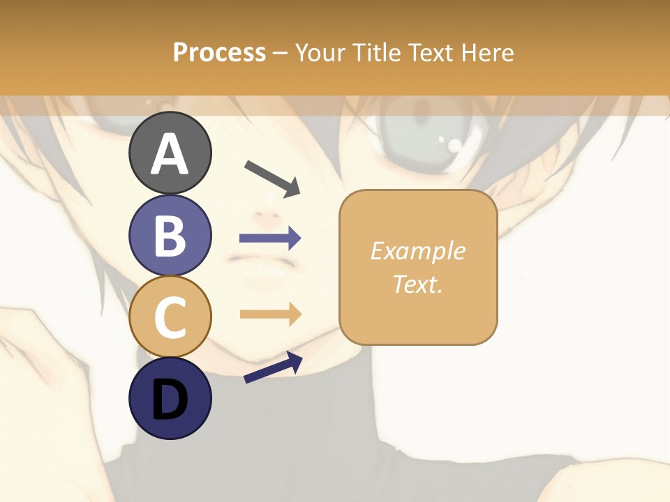 An Anime Character With Blue Hair And Blue Eyes PowerPoint Template