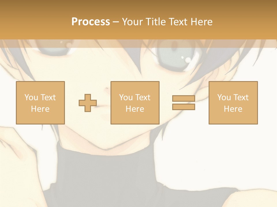 An Anime Character With Blue Hair And Blue Eyes PowerPoint Template