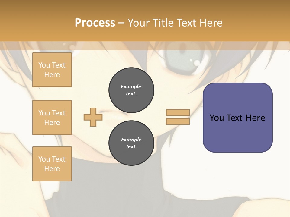 An Anime Character With Blue Hair And Blue Eyes PowerPoint Template