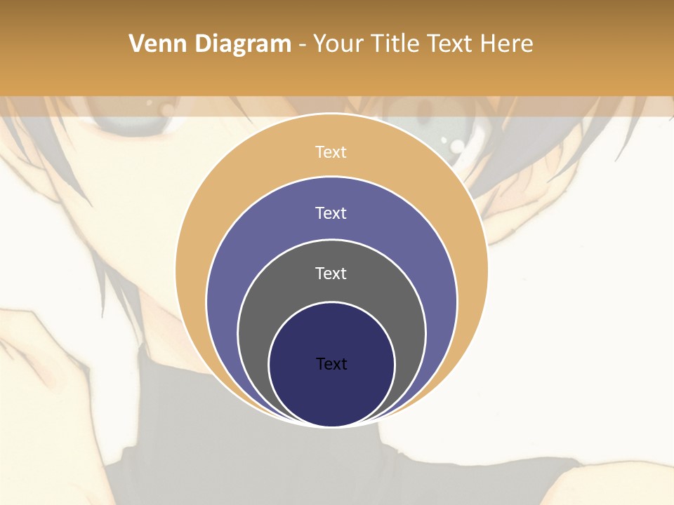An Anime Character With Blue Hair And Blue Eyes PowerPoint Template