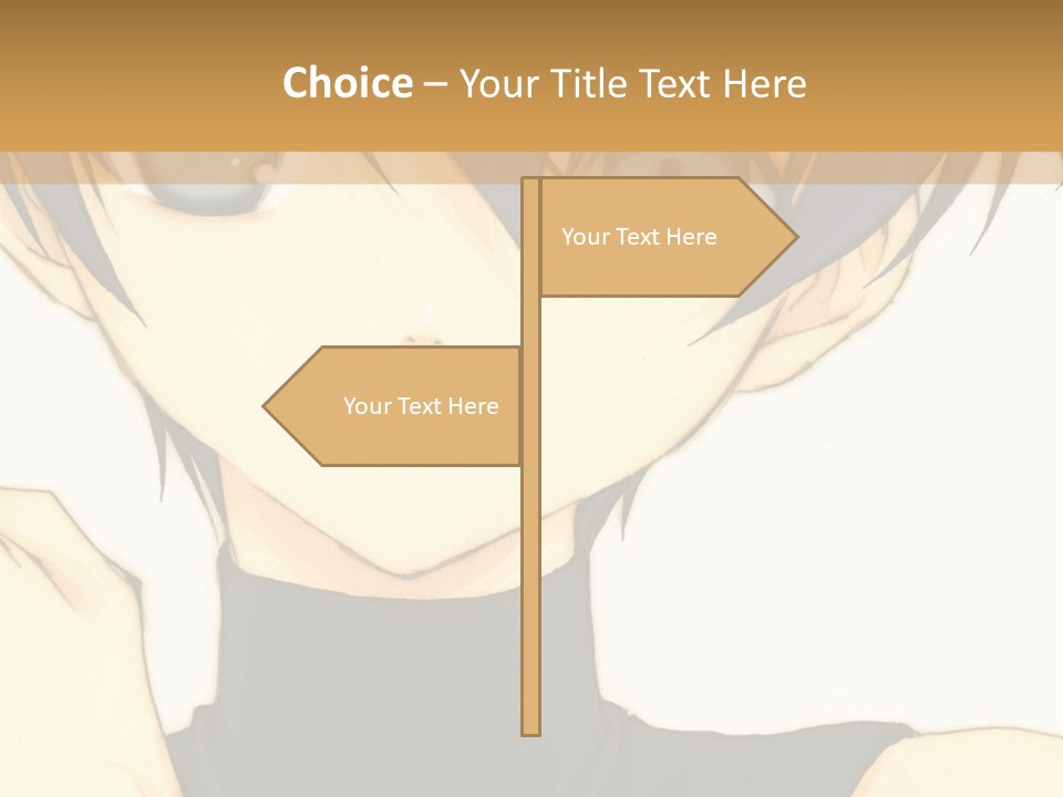 An Anime Character With Blue Hair And Blue Eyes PowerPoint Template