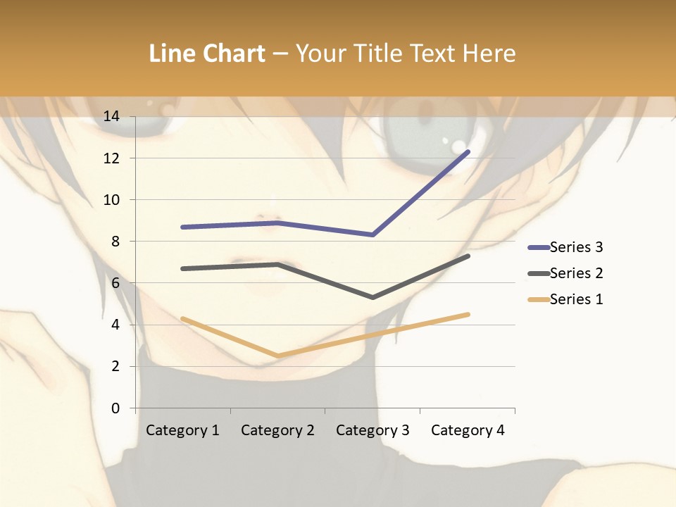 An Anime Character With Blue Hair And Blue Eyes PowerPoint Template
