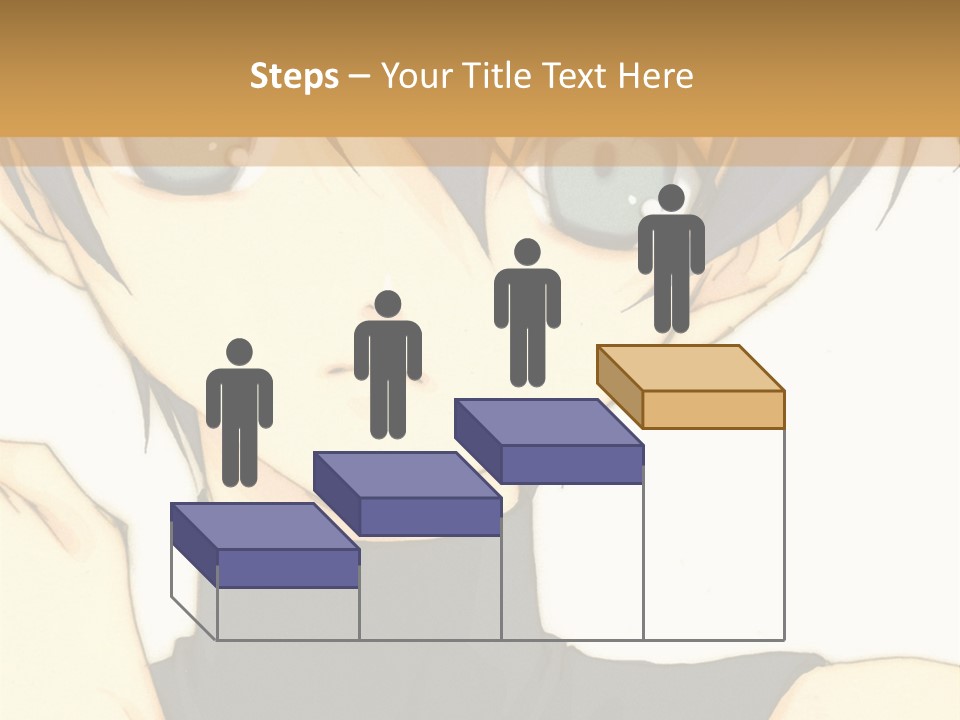 An Anime Character With Blue Hair And Blue Eyes PowerPoint Template